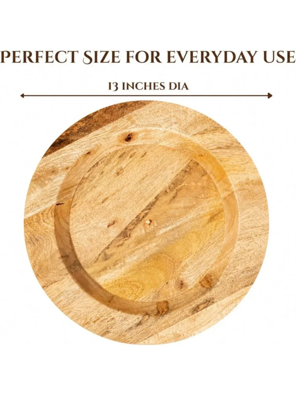 Rustic Wood Charger Plates Set of 2, 13